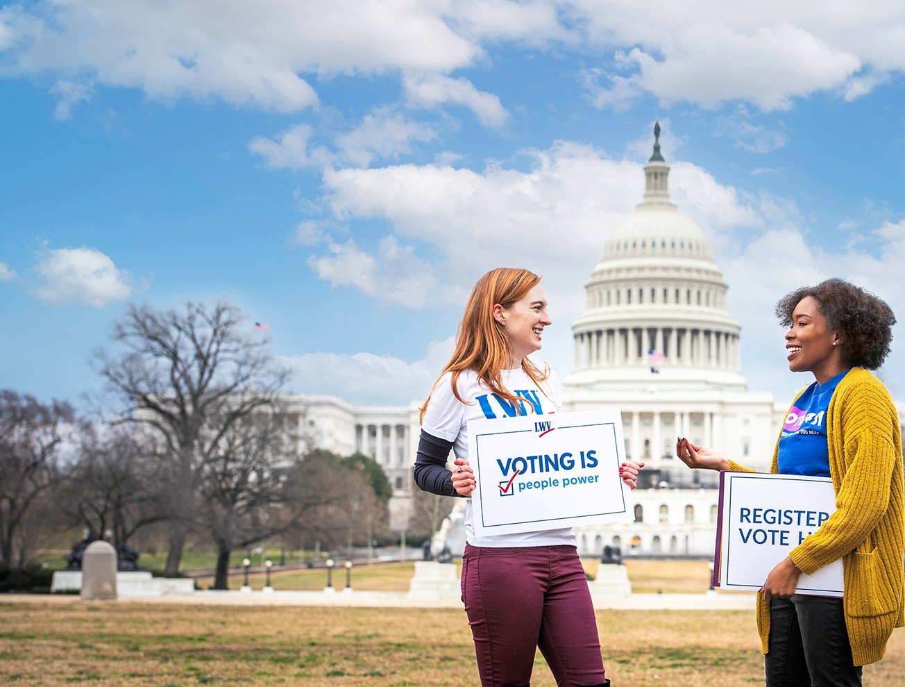 LWV members outside the US Capitol