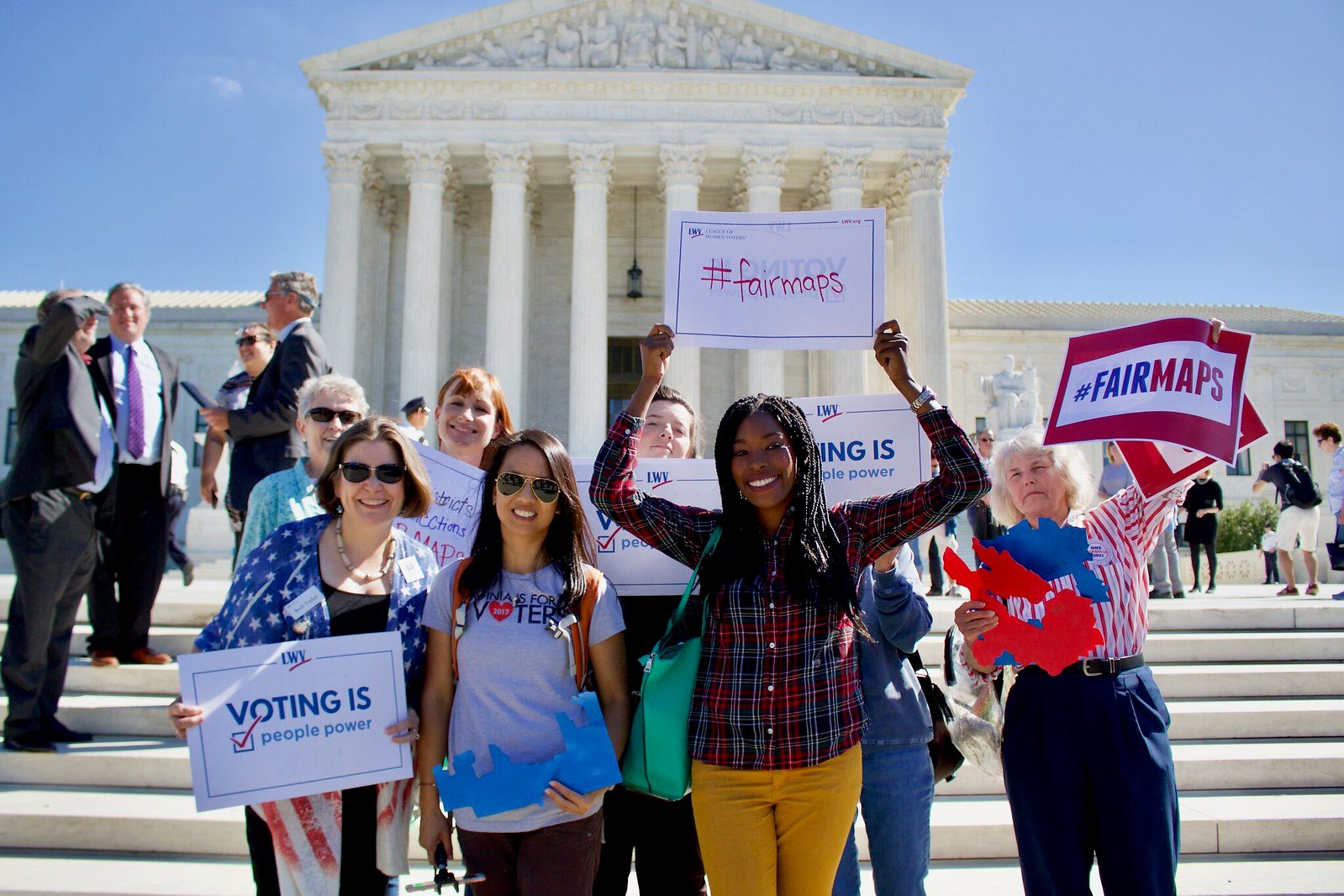 Protesors for fair redistricting in DC