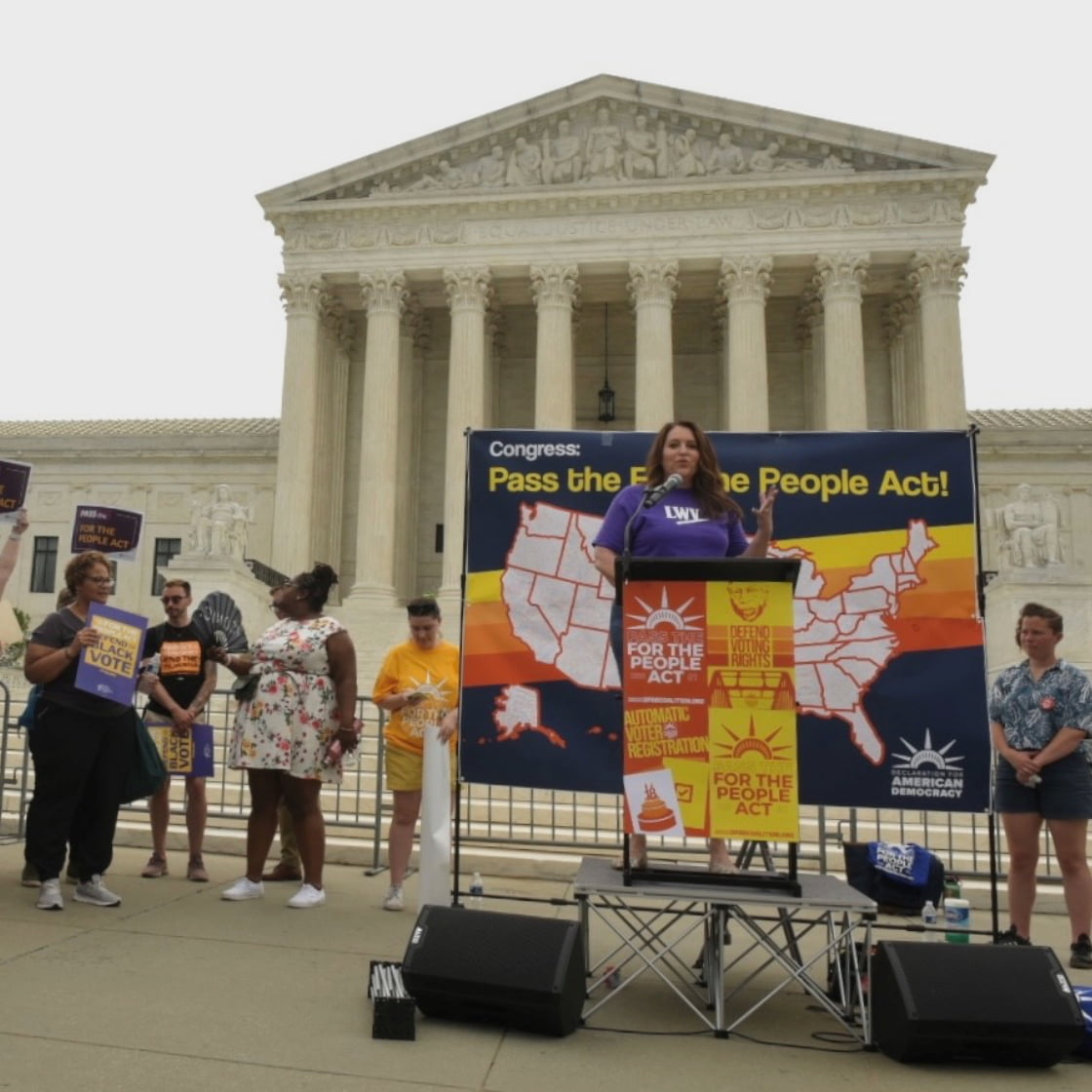 For the People Act rally in front of Supreme Court