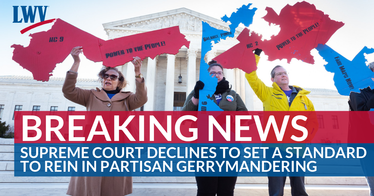Supreme Court Declines to Set a Standard to Rein in Partisan Gerrymandering