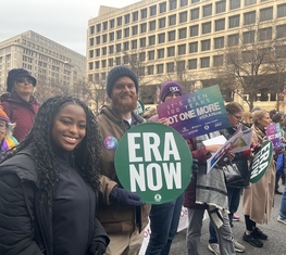 Two League members at an ERA rally in DC