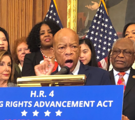 Congressman John Lewis speaks for the Voting Rights Advancement Act