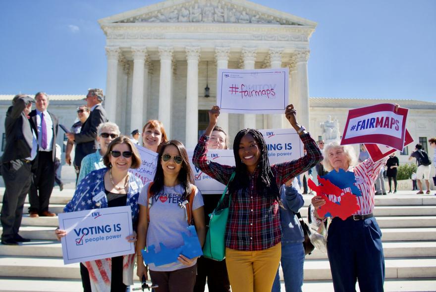 Protesors for fair redistricting in DC