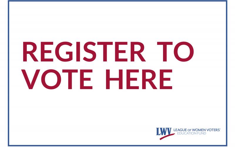 Register to Vote Sign