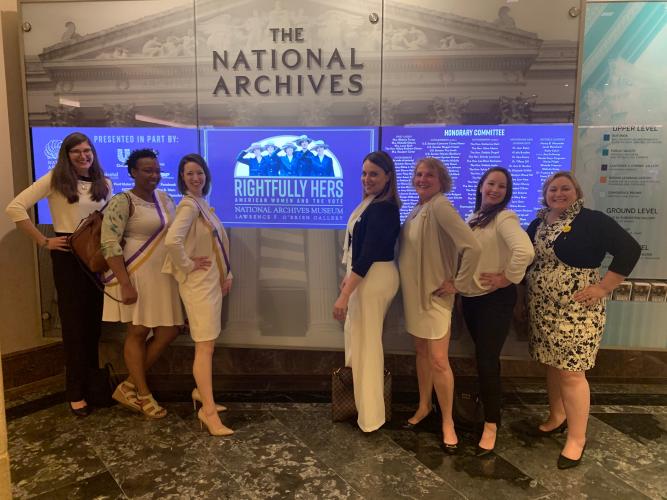 LWVUS Staff at the National Archives May 8, 2019