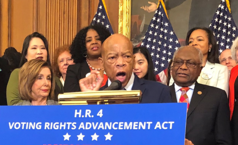 Congressman John Lewis speaks for the Voting Rights Advancement Act