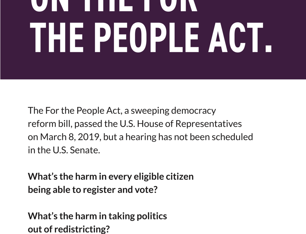 We the people demand a hearing on the for the people act