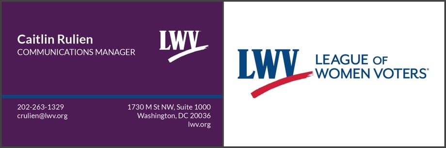 LWV business card