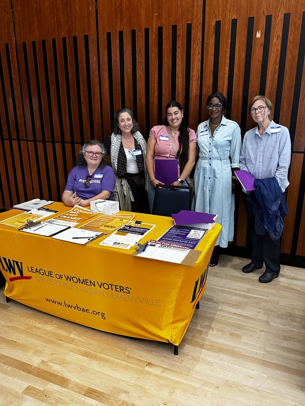 League members tabling at an event in Berkeley, CA