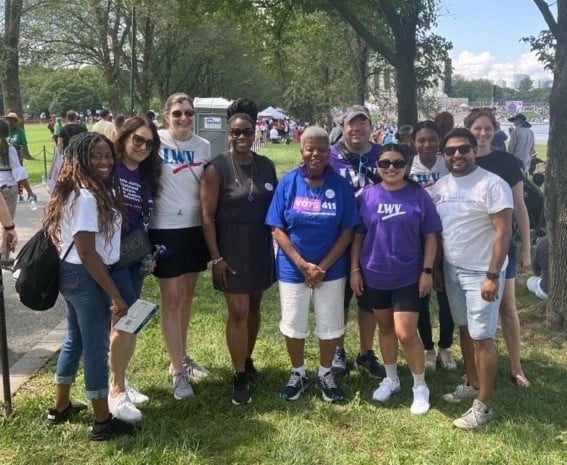 Dr. Turner with LWV staff at the March on Washington