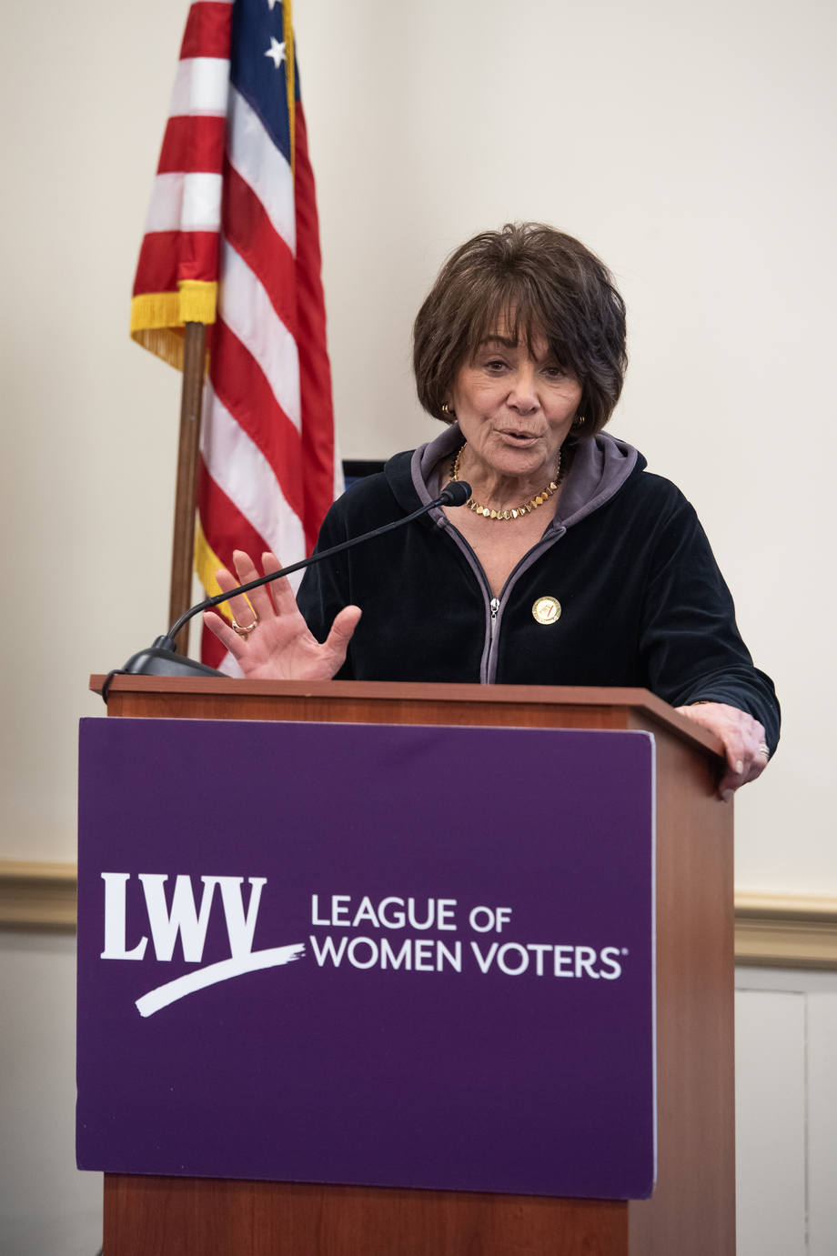 Rep. Anna Eshoo (D-CA) speaks at LWVUS reception for women of Congress