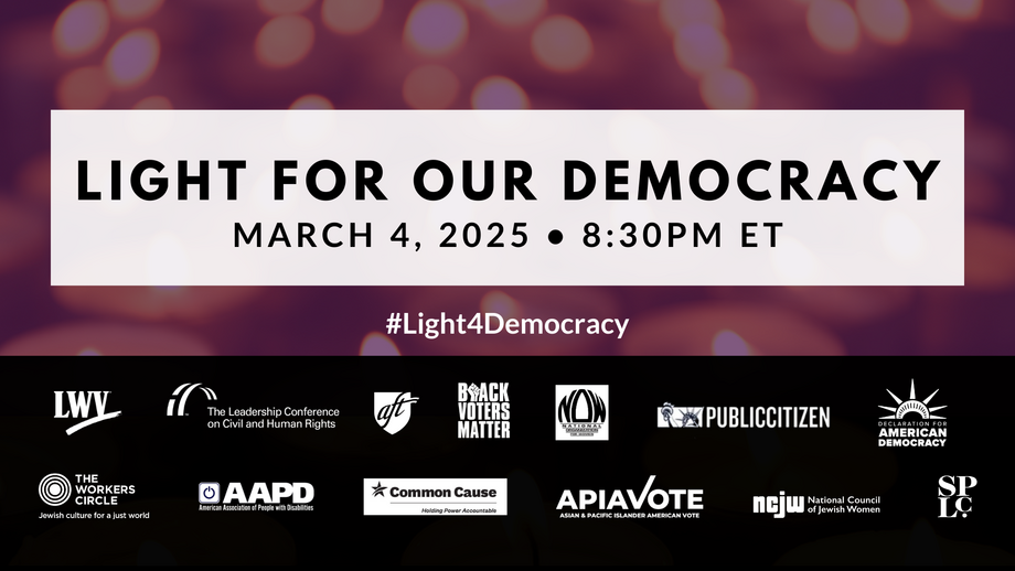 "Light For Our Democracy"