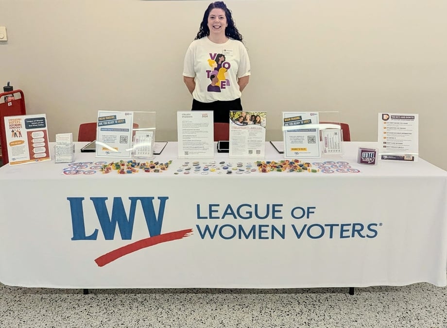 A League member tabling at an NVRD event