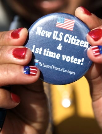 New US citizen button