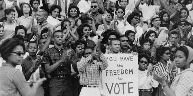 A civil and voting rights protest