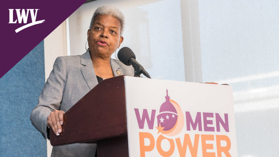 Dr. Turner speaking at a podium