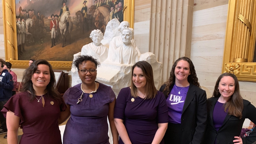 LWVUS Staff in the U.S. Capitol for the historic H.R. 1 vote