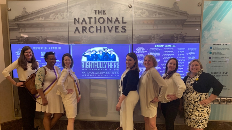 LWVUS Staff at the National Archives May 8, 2019