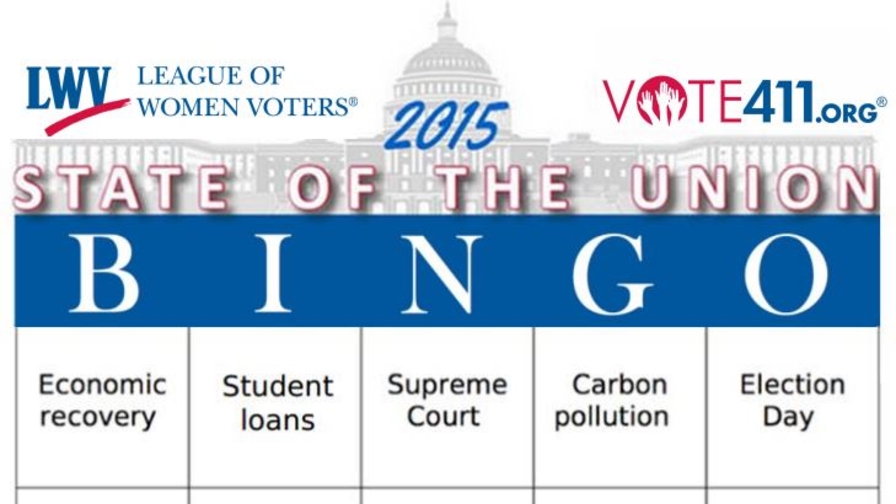 Play the League of Women Voters’ State of the Union Bingo! League of