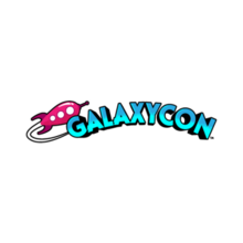 An illustrated spaceship next to the text "Galaxycon"